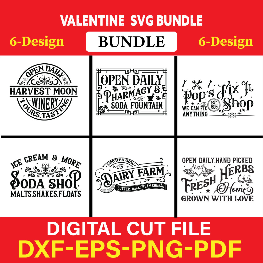 Valentine T-shirt Design Bundle Vol-7 cover image.