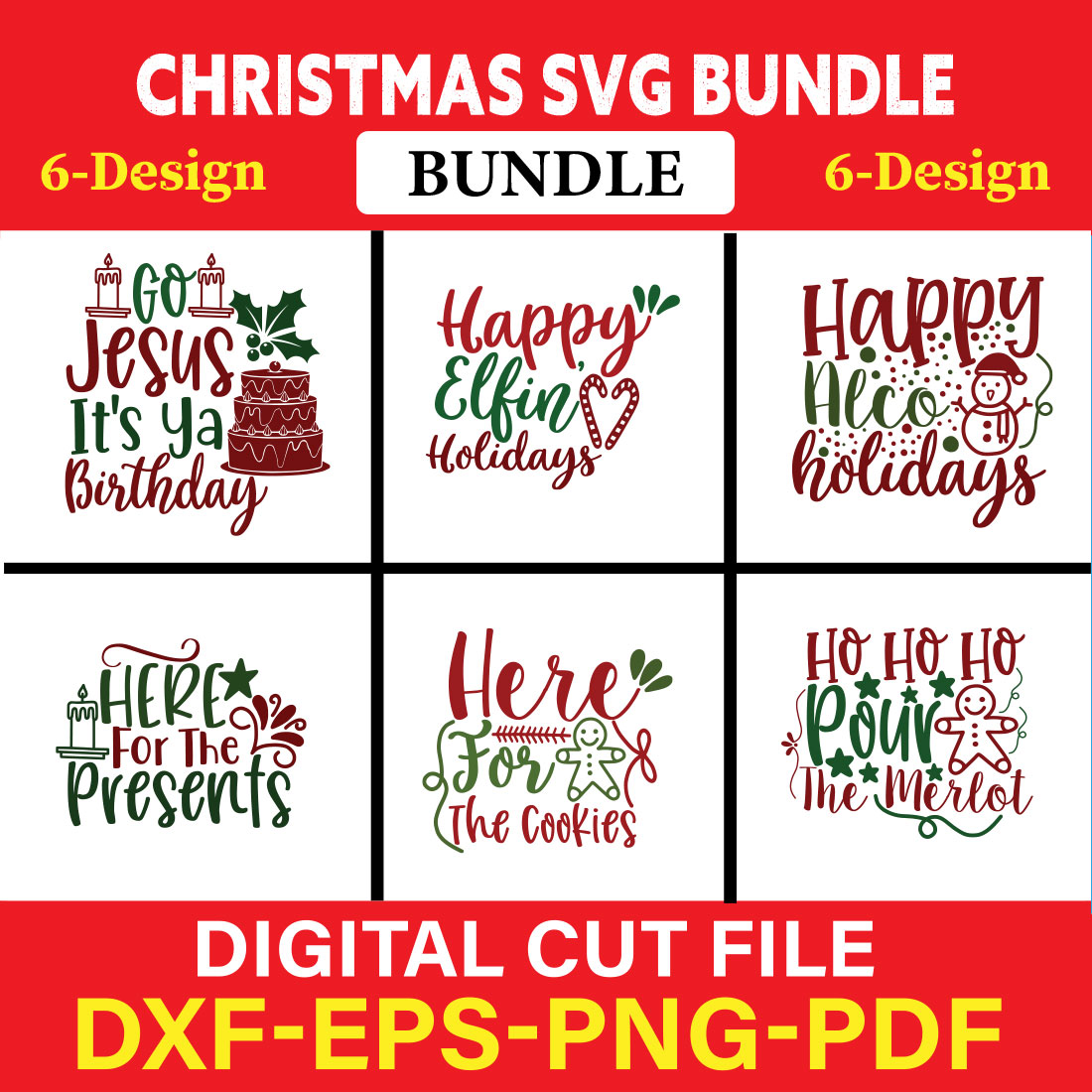 Christmas T-shirt Design Bundle Vol-21 cover image.