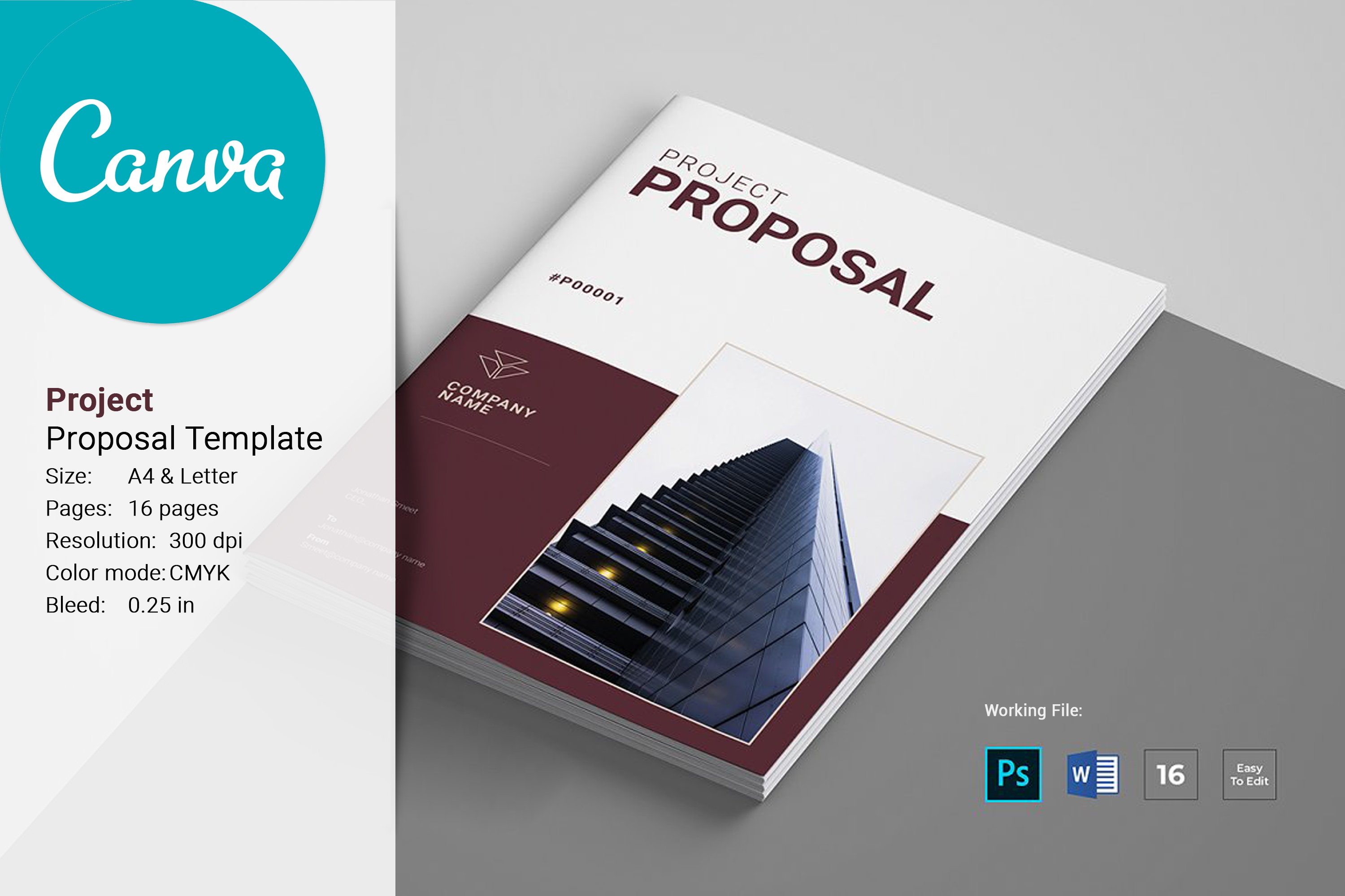 Proposal Brochure Template cover image.