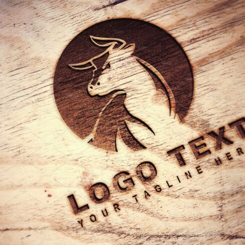 Bull Rustic Logo & Mock-Up - Vector cover image.