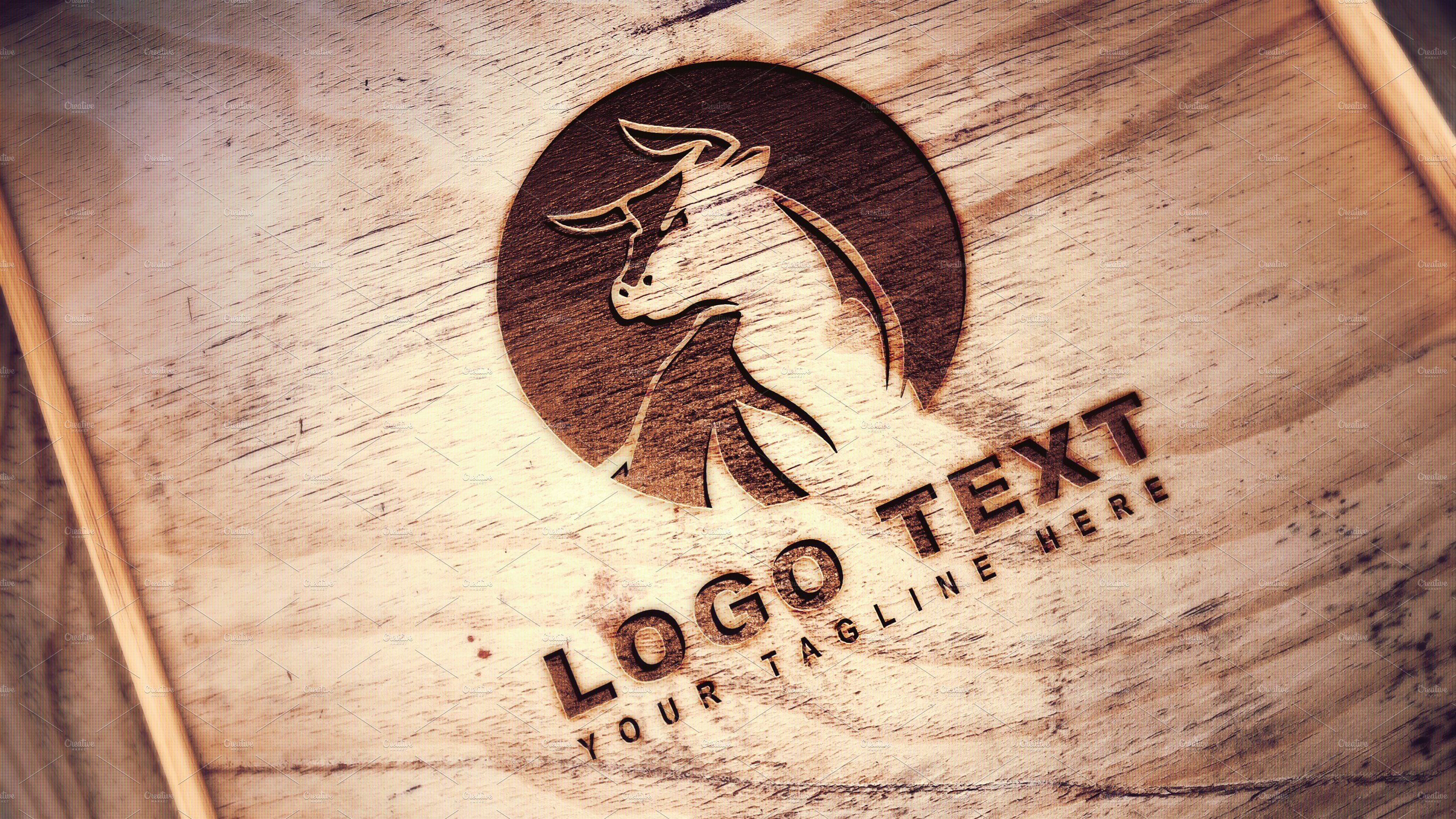 Bull Rustic Logo & Mock-Up - Vector cover image.