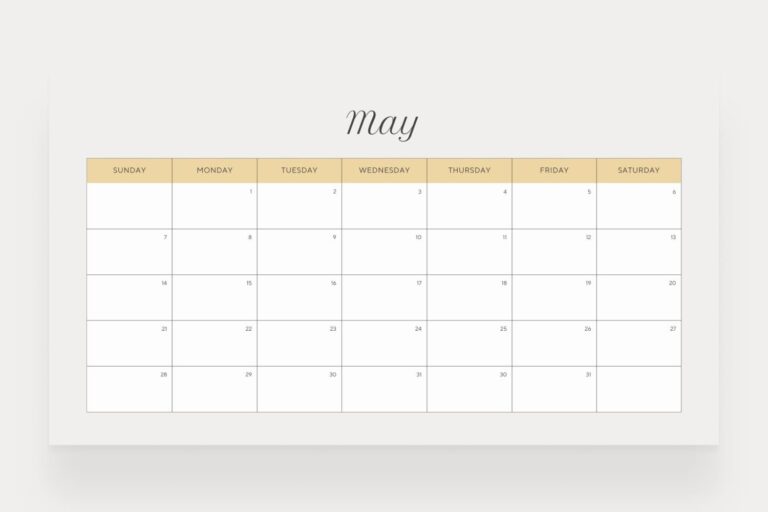 50+ Best May Calendar Templates 2023 - MasterBundles