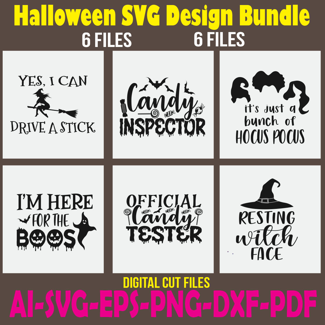 Halloween SVG Design Bundle cover image.