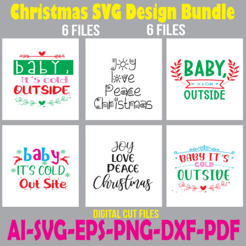 Christmas SVG Design Bundle cover image.