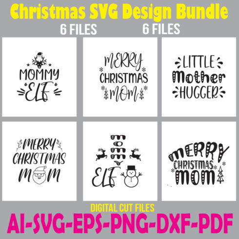 Christmas SVG Design Bundle cover image.