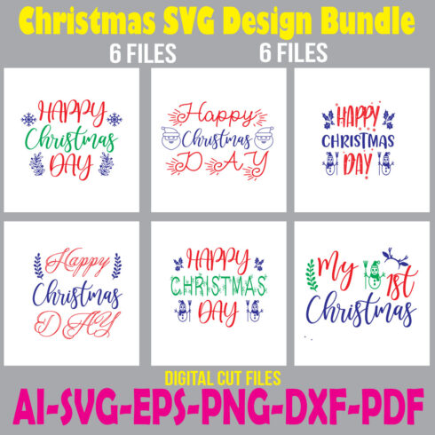 Christmas SVG Design Bundle cover image.