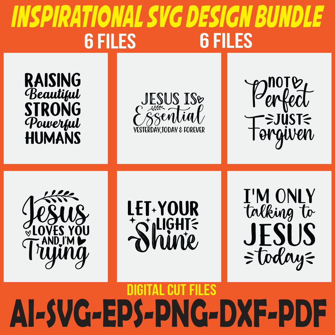 Inspirational SVG Design Bundle cover image.