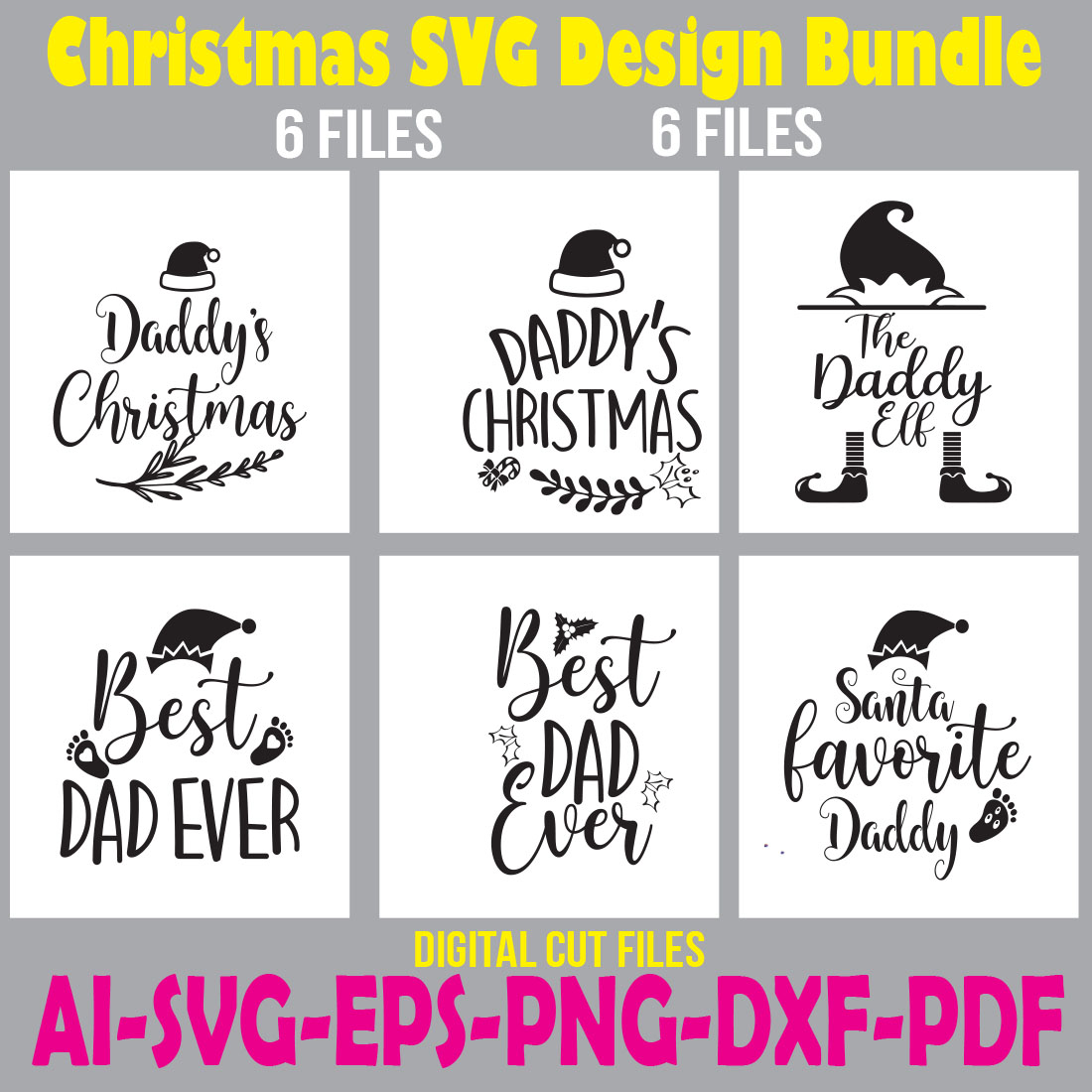 Christmas SVG Design Bundle cover image.