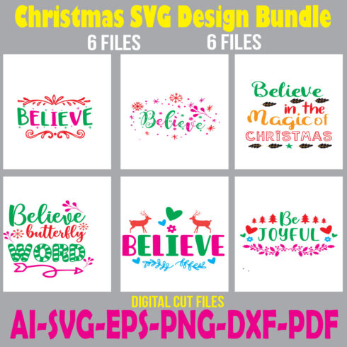 Christmas SVG Design Bundle cover image.