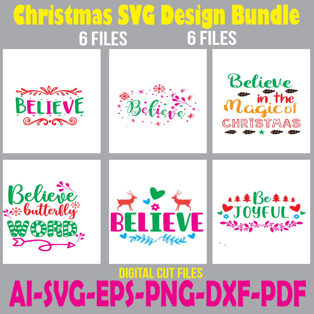 Christmas SVG Design Bundle cover image.