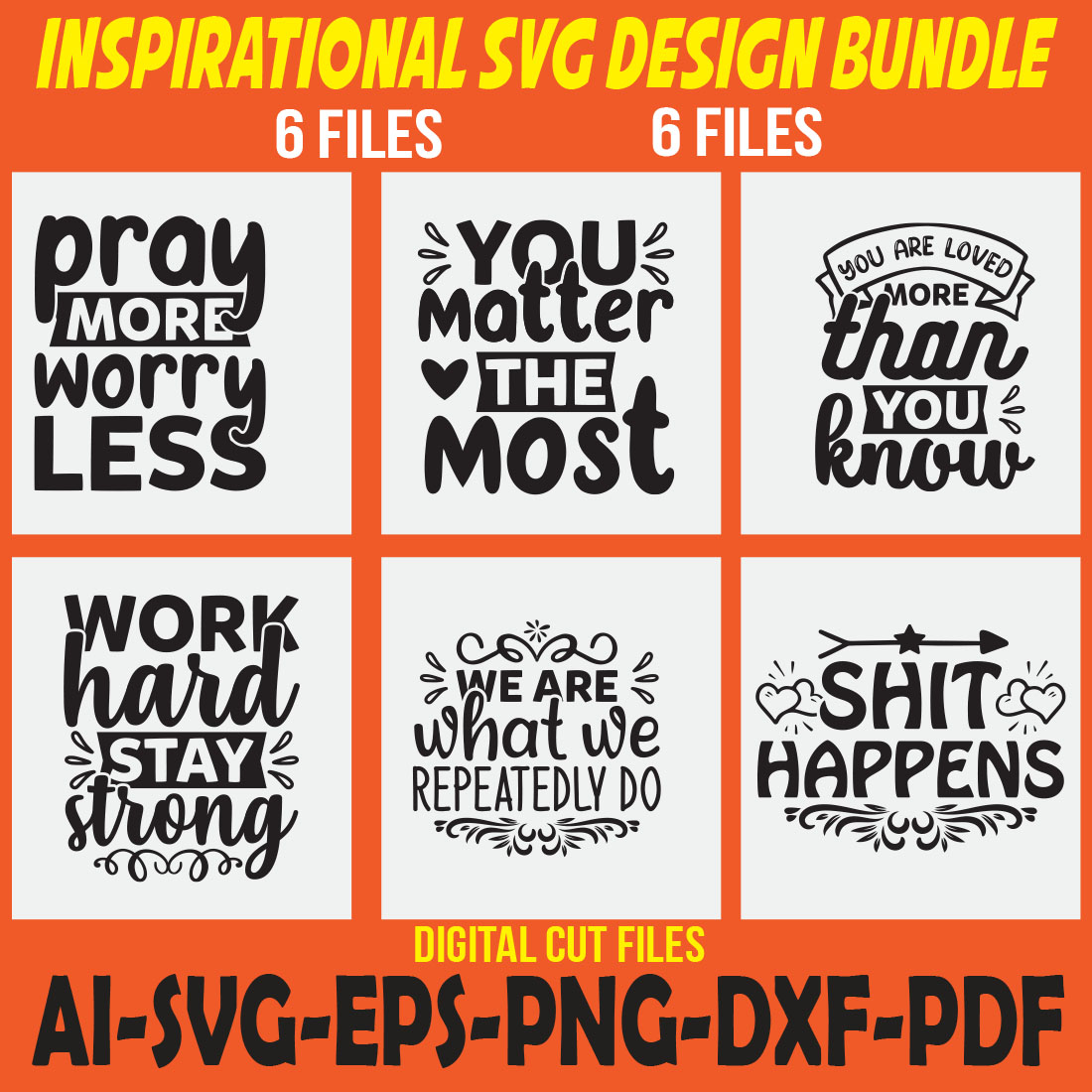 Inspirational SVG Design Bundle cover image.