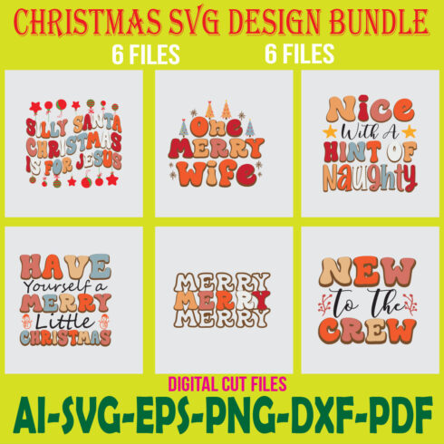 Christmas SVG Design Bundle cover image.