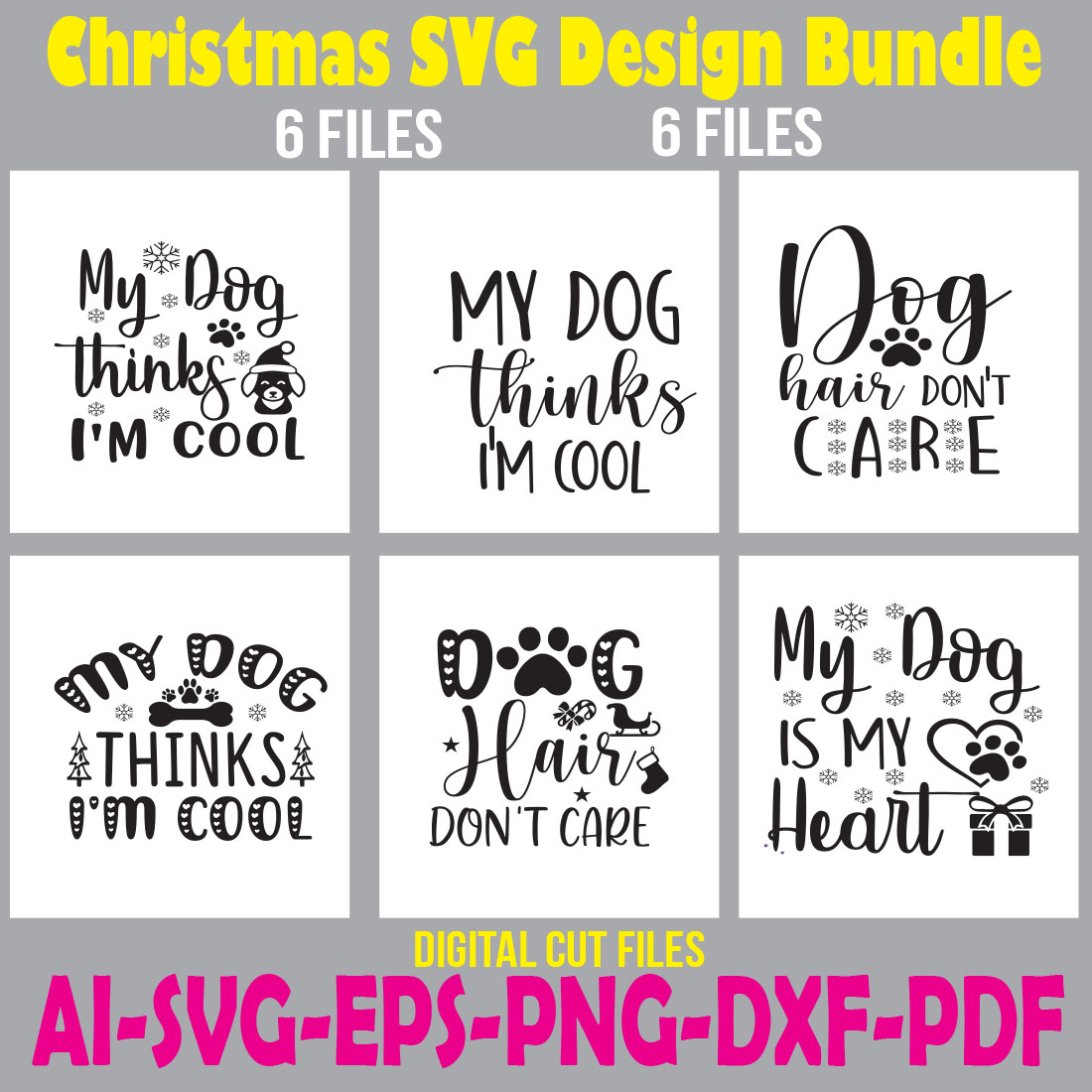 Christmas SVG Design Bundle cover image.