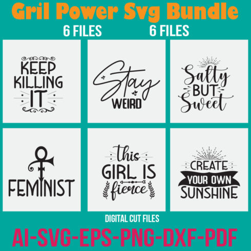 Gril Power Svg Bundle cover image.