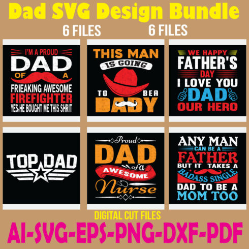 Dad SVG Design Bundle cover image.