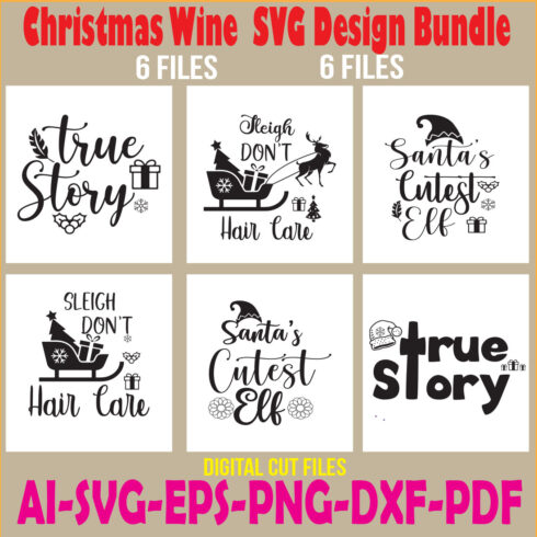 Christmas SVG Design Bundle cover image.