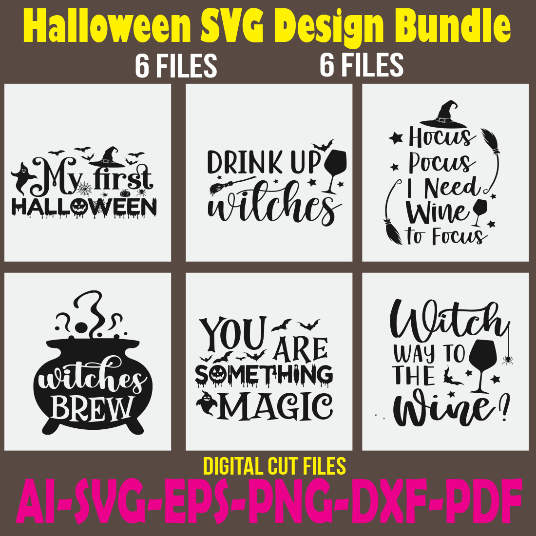 Halloween SVG Design Bundle cover image.