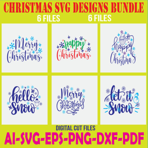 Christmas SVG Designs Bundle cover image.