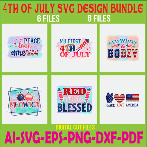 4th of July SVG Design Bundle cover image.