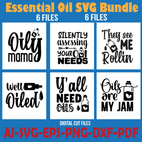 Essential Oil SVG Bundle cover image.