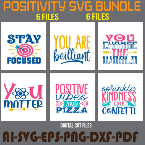 Positivity SVG Bundle cover image.