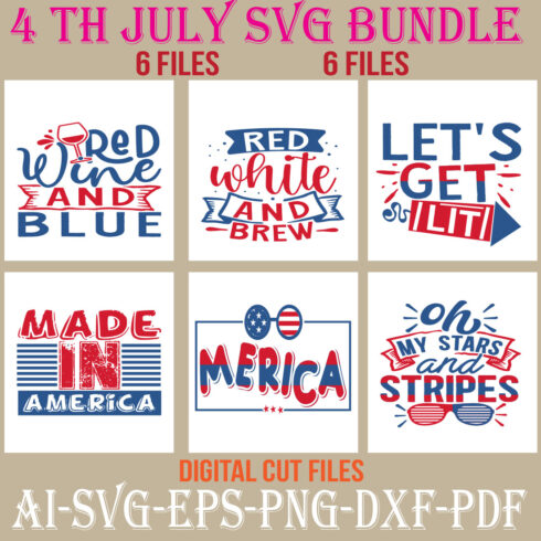 4 th july SVG Bundle cover image.