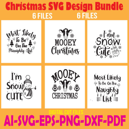 Christmas SVG Design Bundle cover image.