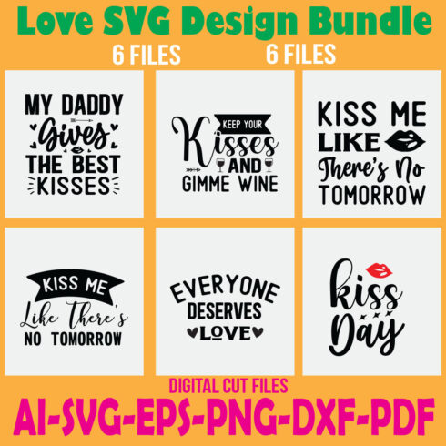 Love SVG Design Bundle cover image.