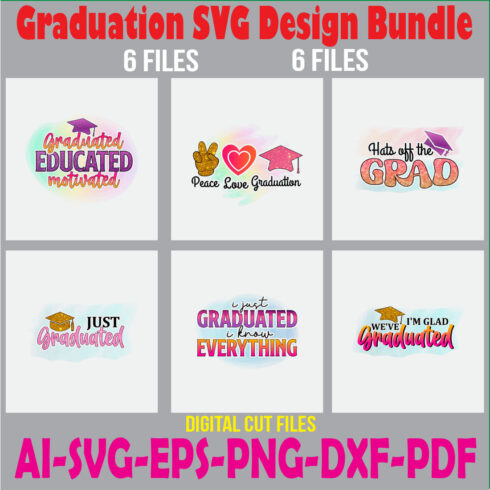 Graduation SVG Design Bundle cover image.
