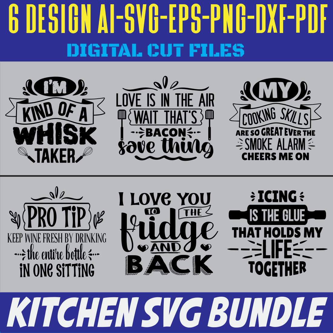 Kitchen SVG Bundle cover image.