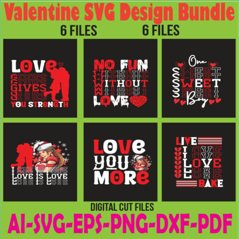 Valentine SVG Design Bundle cover image.