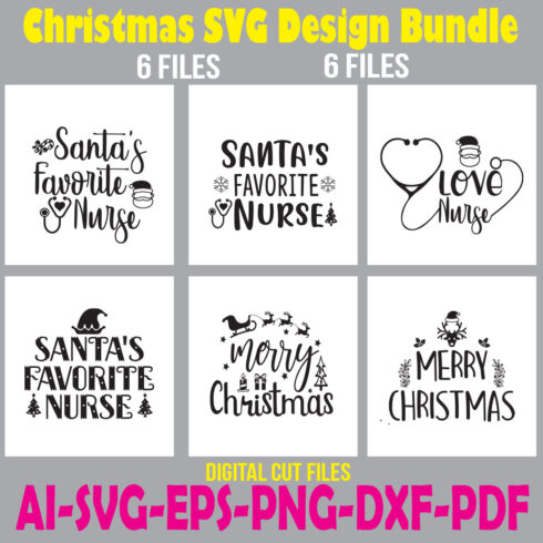 Christmas SVG Design Bundle cover image.