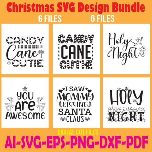 Christmas SVG Design Bundle cover image.