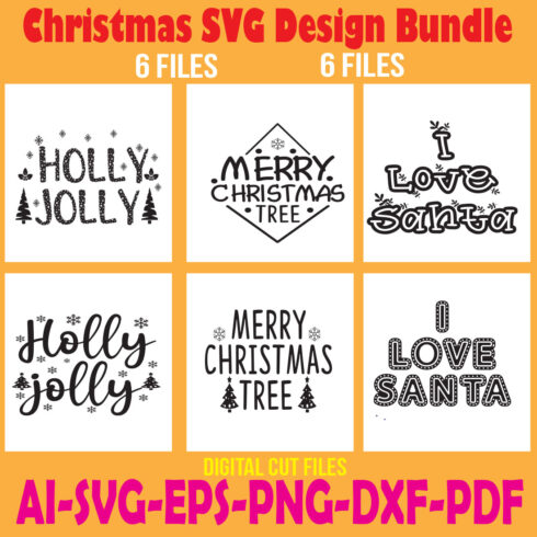 Christmas SVG Design Bundle cover image.