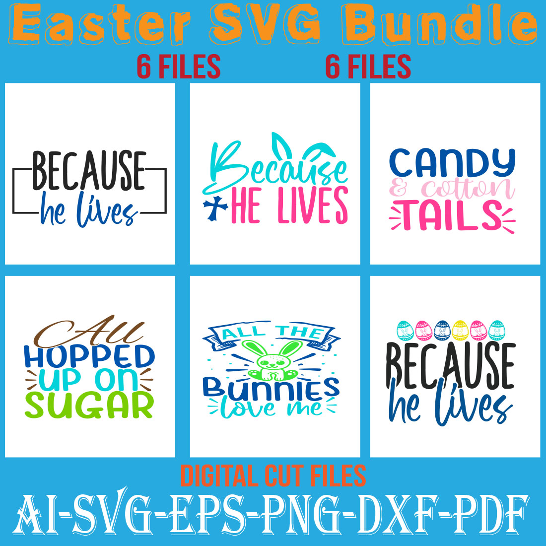 Easter SVG Bundle cover image.