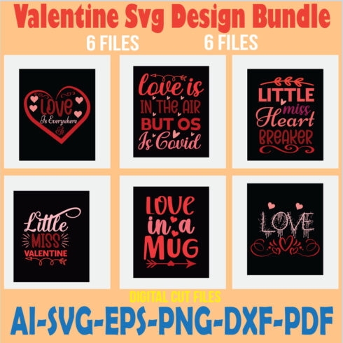 Valentine Svg Design Bundle cover image.