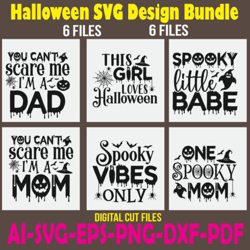 Halloween SVG Design Bundle cover image.