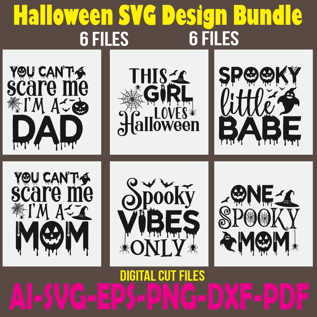 Halloween SVG Design Bundle cover image.