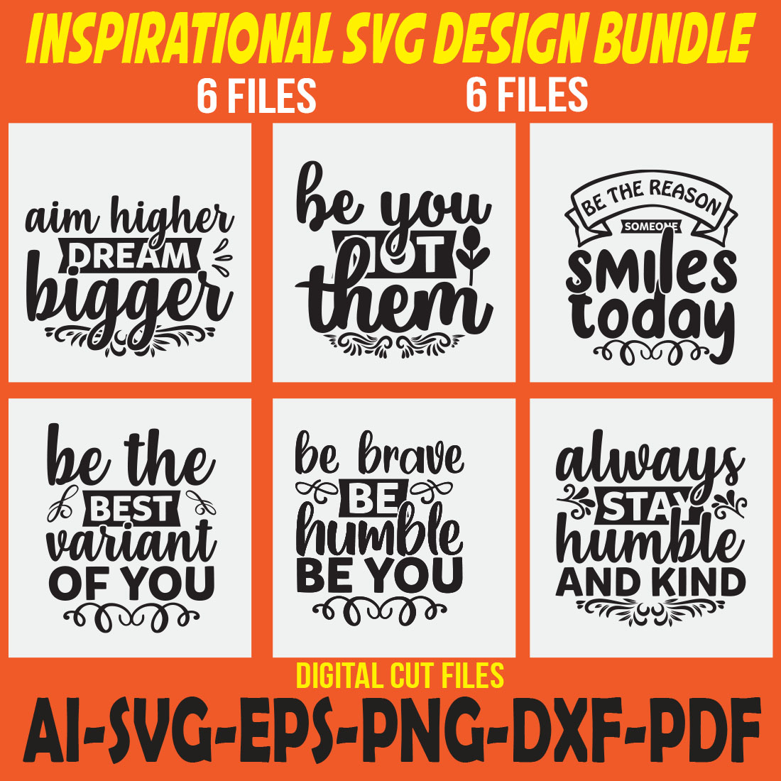 Inspirational SVG Design Bundle cover image.