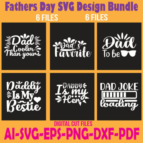 Fathers Day SVG Design Bundle cover image.