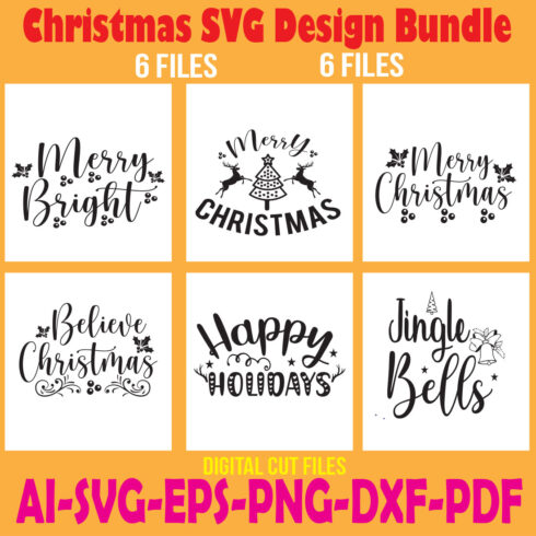 Christmas SVG Design Bundle cover image.