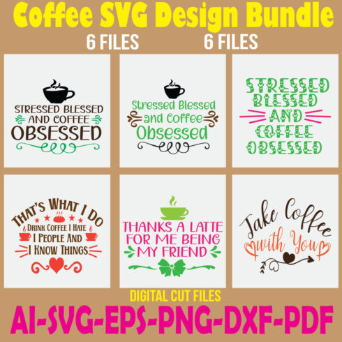 Coffee SVG Design Bundle cover image.