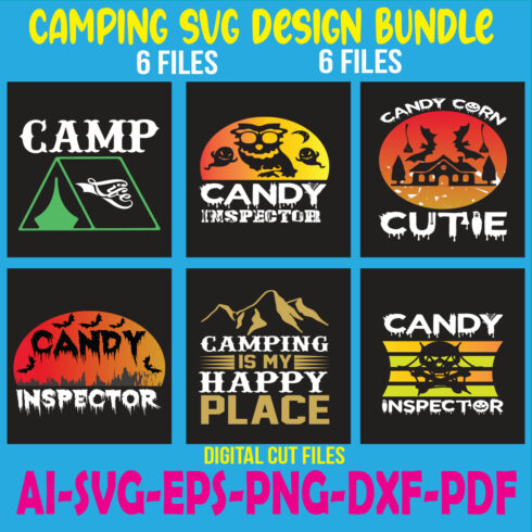 Camping SVG Design Bundle cover image.