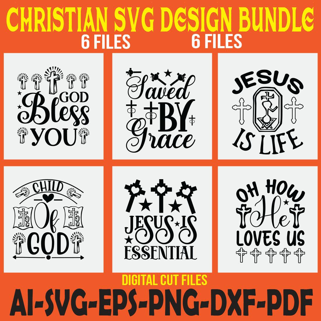 Christian Svg Design Bundle cover image.