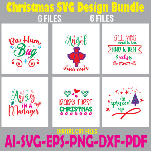 Christmas SVG Design Bundle cover image.