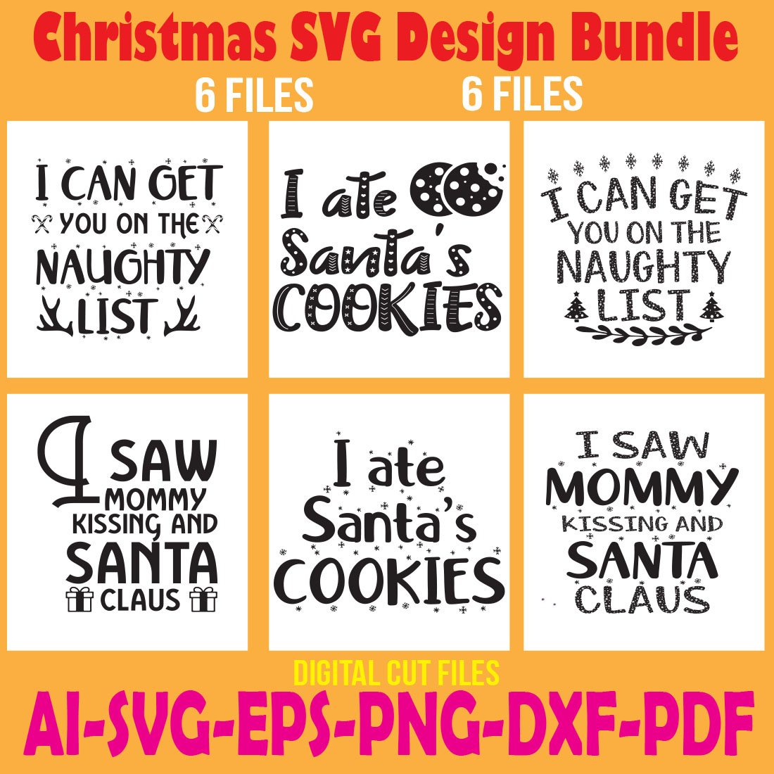 Christmas SVG Design Bundle cover image.