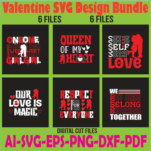 Valentine SVG Design Bundle cover image.