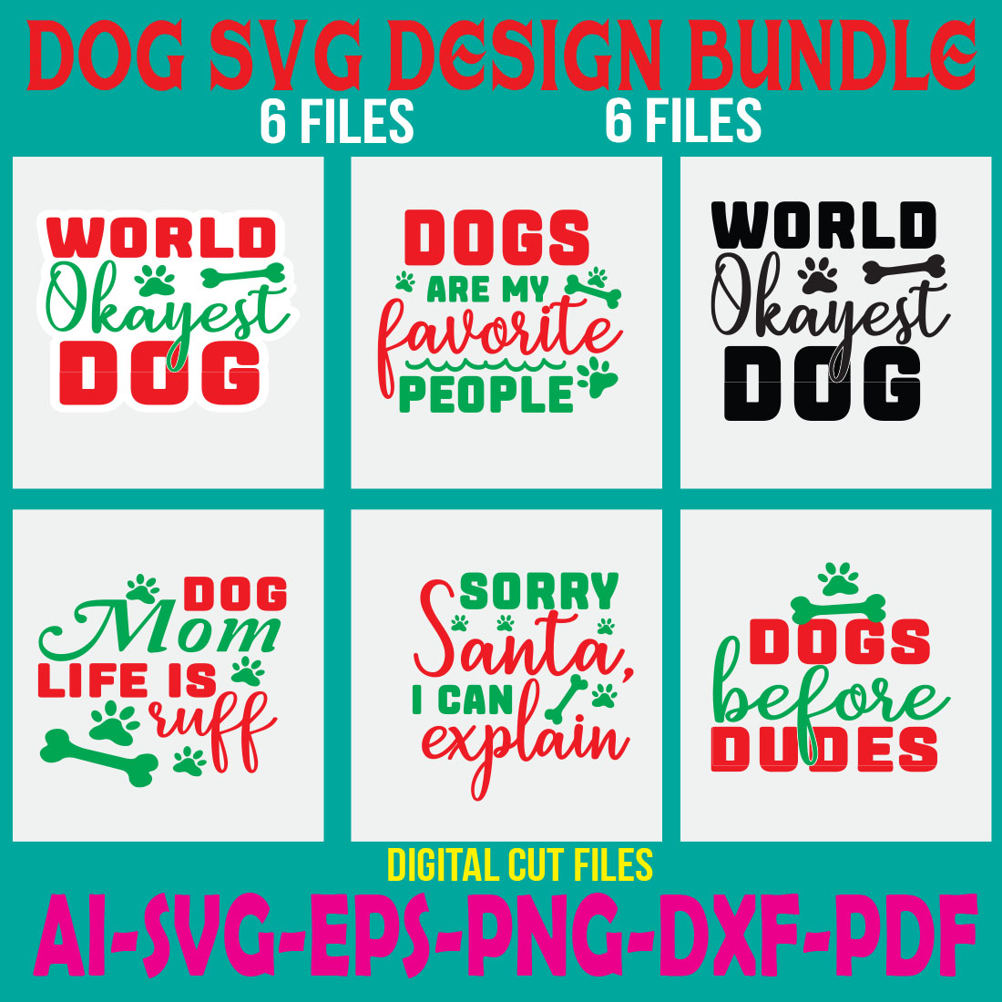 Dog SVG Design Bundle cover image.