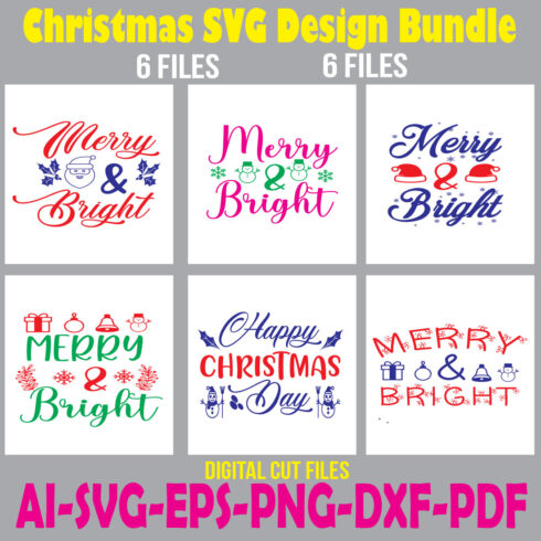 Christmas SVG Design Bundle cover image.