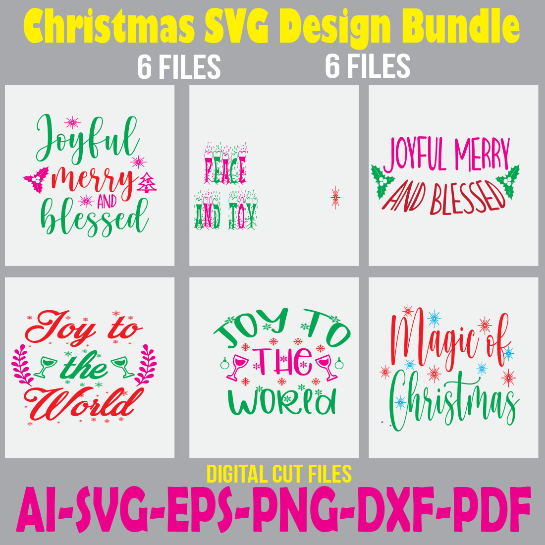 Christmas SVG Design Bundle cover image.